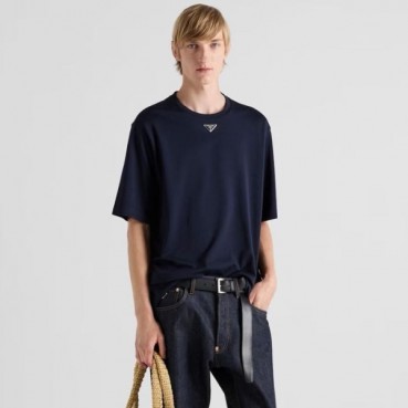 프라다 남성 라운드 반팔티 - Prada Mens Round Tshirt 