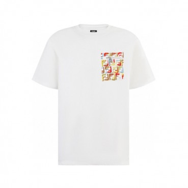 펜디 남성 라운드 반팔 티셔츠 - Fendi Mens Round Tshirt 