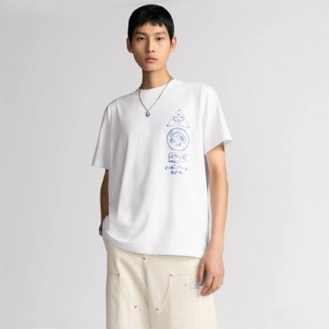 디올 남성 라운드 반팔 티셔츠 - Dior Mens Round Tshirt 