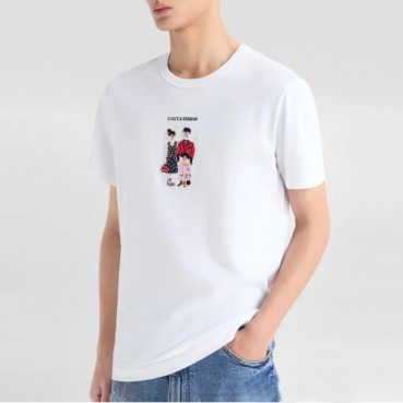 돌체앤가바나 남성 반팔 티셔츠 - Dolce&Gabbana Mens Round Tshirt 