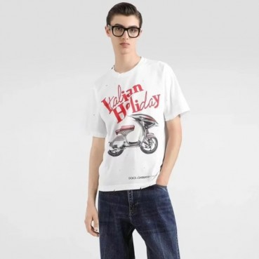 돌체앤가바나 남성 반팔 티셔츠 - Dolce&Gabbana Mens Round Tshirt 
