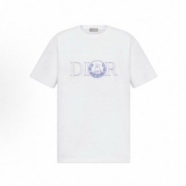 디올 남성 라운드 반팔 티셔츠 - Dior Mens Round Tshirt 