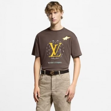 루이비통 남성 라운드 반팔 티셔츠 - Louis vuitton Mens Round Tshirt 