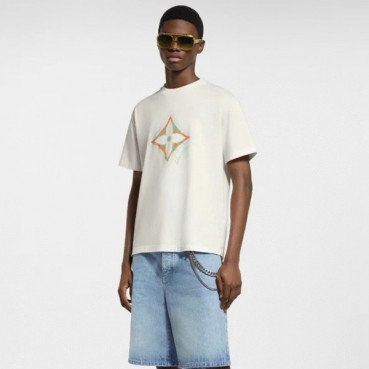 루이비통 남성 라운드 반팔 티셔츠 - Louis vuitton Mens Round Tshirt 