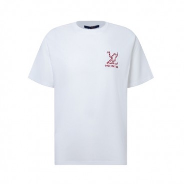 루이비통 남성 라운드 반팔 티셔츠 - Louis vuitton Mens Round Tshirt 