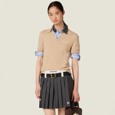 미우미우 여성 폴로 티셔츠 - Miumiu Womens Polo Tshirt 