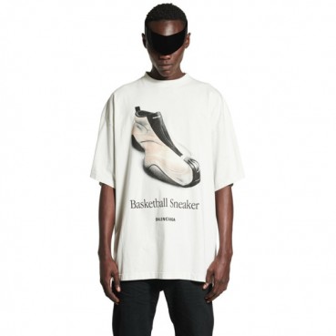 발렌시아가 남성 라운드 반팔 티셔츠 - Balenciaga Mens Round Tshirt 