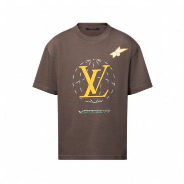 루이비통 남성 라운드 반팔 티셔츠 - Louis vuitton Mens Round Tshirt 