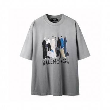 발렌시아가 남성 라운드 반팔 티셔츠 - Balenciaga Mens Round Tshirt 
