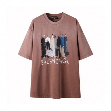 발렌시아가 남성 라운드 반팔 티셔츠 - Balenciaga Mens Round Tshirt 