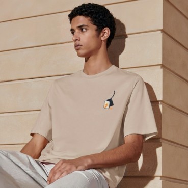 에르메스 남성 라운드 반팔티 - Hermes Mens Round Tshirt 