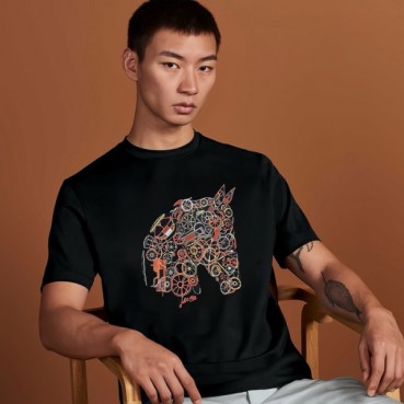 에르메스 남성 라운드 반팔티 - Hermes Mens Round Tshirt 