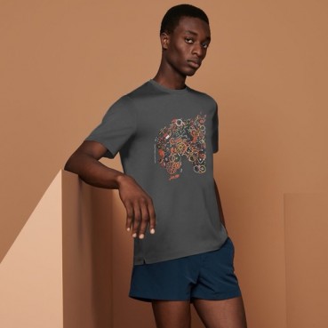 에르메스 남성 라운드 반팔티 - Hermes Mens Round Tshirt 