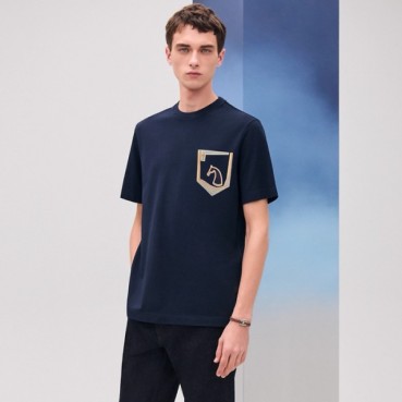 에르메스 남성 라운드 반팔티 - Hermes Mens Round Tshirt 
