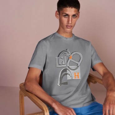 에르메스 남성 라운드 반팔티 - Hermes Mens Round Tshirt 
