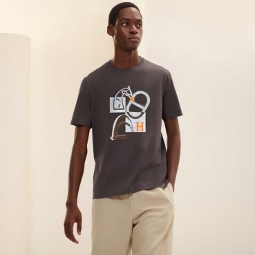 에르메스 남성 라운드 반팔티 - Hermes Mens Round Tshirt 