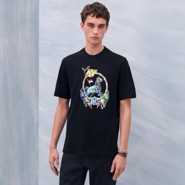 에르메스 남성 라운드 반팔티 - Hermes Mens Round Tshirt 