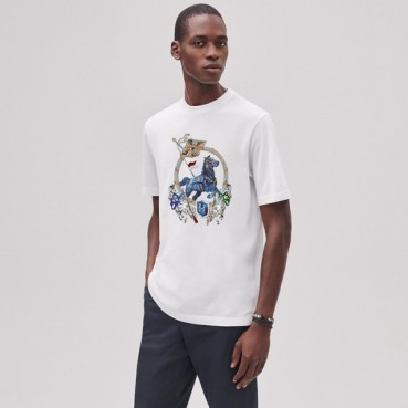 에르메스 남성 라운드 반팔티 - Hermes Mens Round Tshirt 