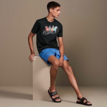 에르메스 남성 라운드 반팔티 - Hermes Mens Round Tshirt 