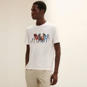 에르메스 남성 라운드 반팔티 - Hermes Mens Round Tshirt 