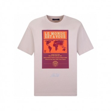 루이비통 남성 라운드 반팔 티셔츠 - Louis vuitton Mens Round Tshirt 