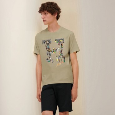 에르메스 남성 라운드 반팔티 - Hermes Mens Round Tshirt 