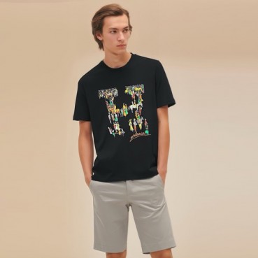 에르메스 남성 라운드 반팔티 - Hermes Mens Round Tshirt 
