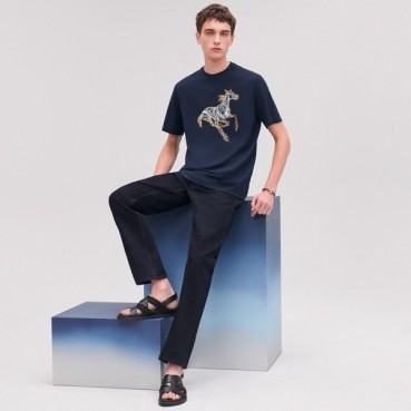 에르메스 남성 라운드 반팔티 - Hermes Mens Round Tshirt 