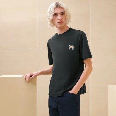 에르메스 남성 라운드 반팔티 - Hermes Mens Round Tshirt 