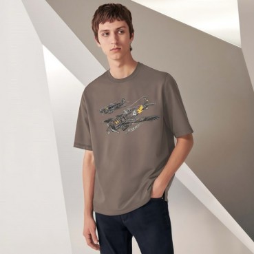 에르메스 남성 라운드 반팔티 - Hermes Mens Round Tshirt 