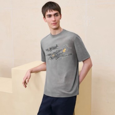 에르메스 남성 라운드 반팔티 - Hermes Mens Round Tshirt 