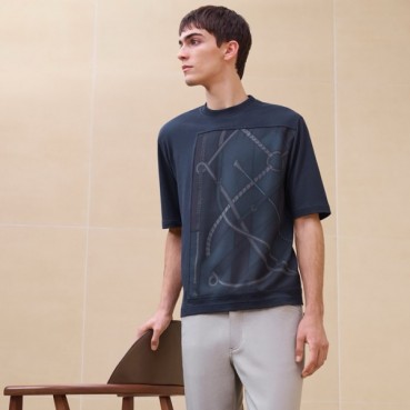 에르메스 남성 라운드 반팔티 - Hermes Mens Round Tshirt 