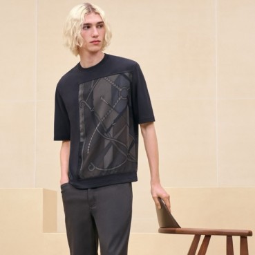 에르메스 남성 라운드 반팔티 - Hermes Mens Round Tshirt 