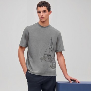 에르메스 남성 라운드 반팔티 - Hermes Mens Round Tshirt 