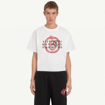 메종 마르지엘라 남성 라운드 반팔 티셔츠 - Maison Margiela Mens Round Tshirt 