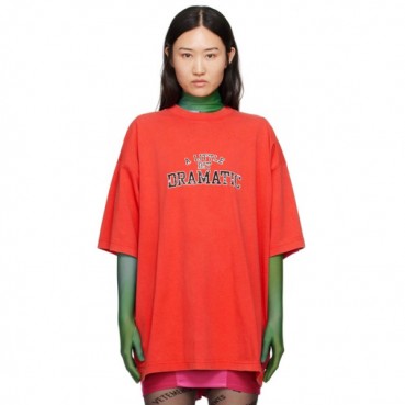 베트멍 여성 라운드 반팔 티셔츠 - Vetements Womens Over Size Tshirt 