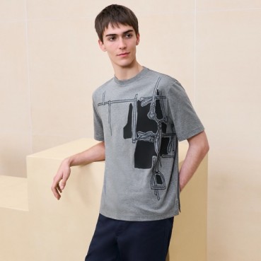 에르메스 남성 라운드 반팔티 - Hermes Mens Round Tshirt 