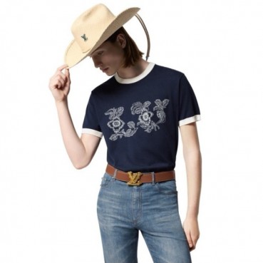루이비통 남성 라운드 반팔 티셔츠 - Louis vuitton Mens Round Tshirt 