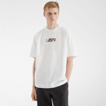 펜디 남성 라운드 반팔 티셔츠 - Fendi Mens Round Tshirt 