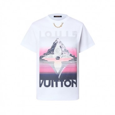 루이비통 남성 라운드 반팔 티셔츠 - Louis vuitton Mens Round Tshirt 