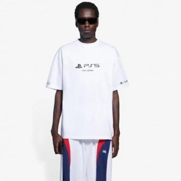 발렌시아가 남성 라운드 반팔 티셔츠 - Balenciaga Mens Round Tshirt 