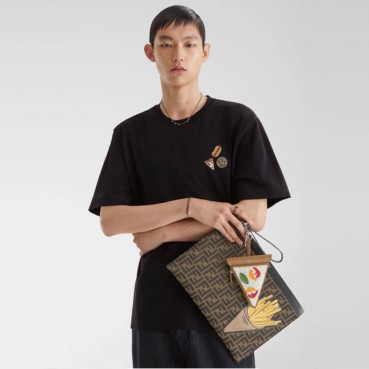 펜디 남성 라운드 반팔 티셔츠 - Fendi Mens Round Tshirt 