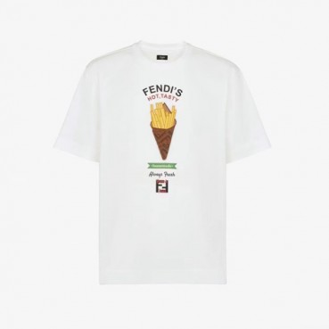 펜디 남성 라운드 반팔 티셔츠 - Fendi Mens Round Tshirt 