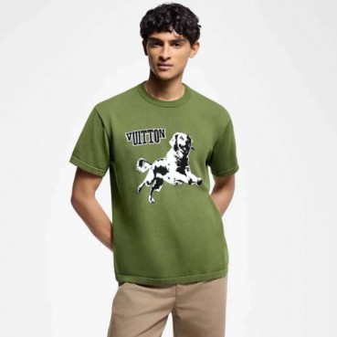 루이비통 남성 라운드 반팔 티셔츠 - Louis vuitton Mens Round Tshirt 