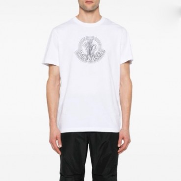 몽클레어 남성 화이트 반팔 티셔츠 - Moncler Mens White Tshirt 