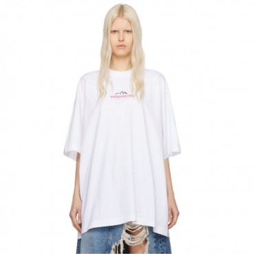 베트멍 여성 라운드 반팔 티셔츠 - Vetements Womens Over Size Tshirts 