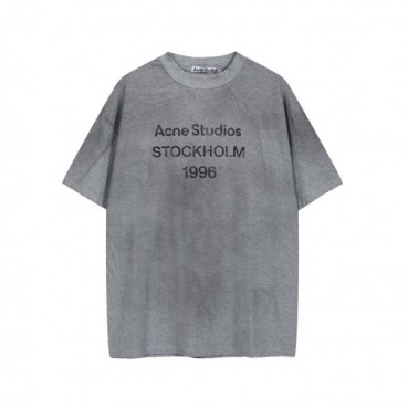 아크네 남/녀 그레이 반팔티 - Acne Unisex Gray Tshirts 