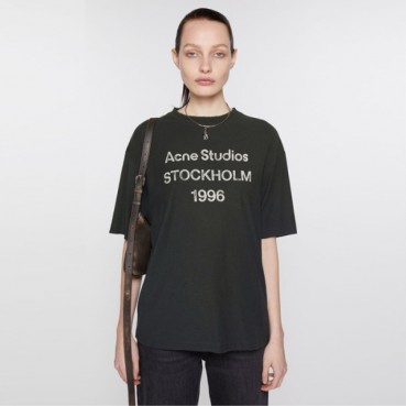 아크네 여성 블랙 반팔티 - Acne Womens Black Tshirts 