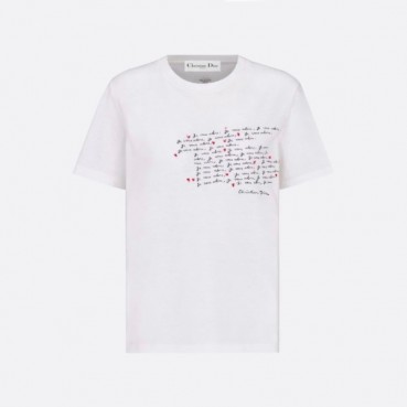 디올 여성 라운드 반팔 티셔츠 - Dior Womens Round Tshirts 