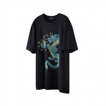 루이비통 남성 라운드 반팔 티셔츠 - Louis vuitton Mens Round Tshirts 